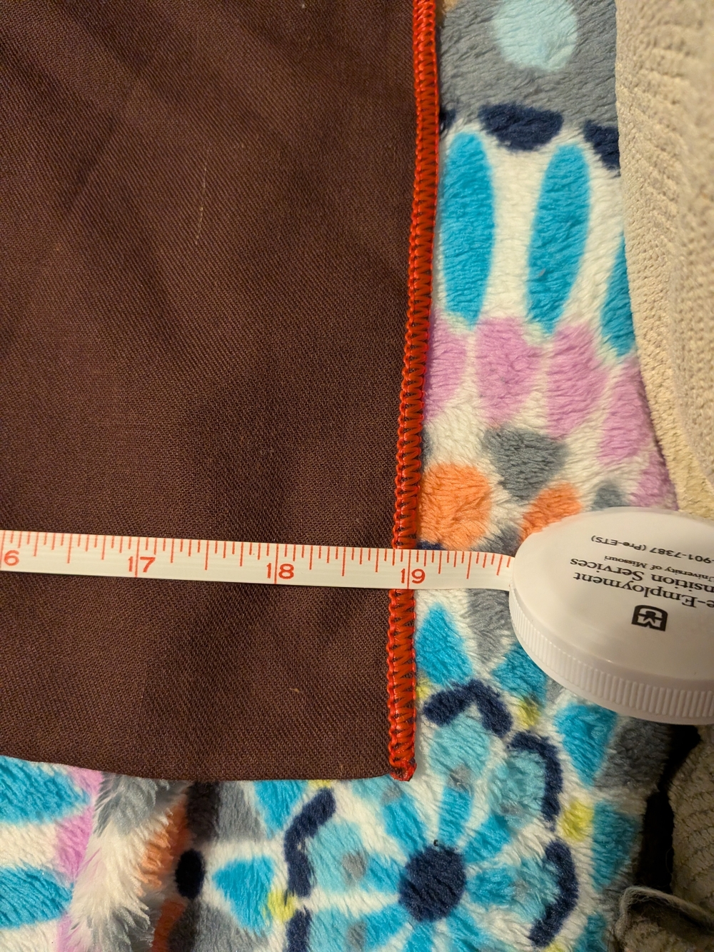 Coach Brown Drawstring Dust Bag with Red Trim - Picture 5 of 6